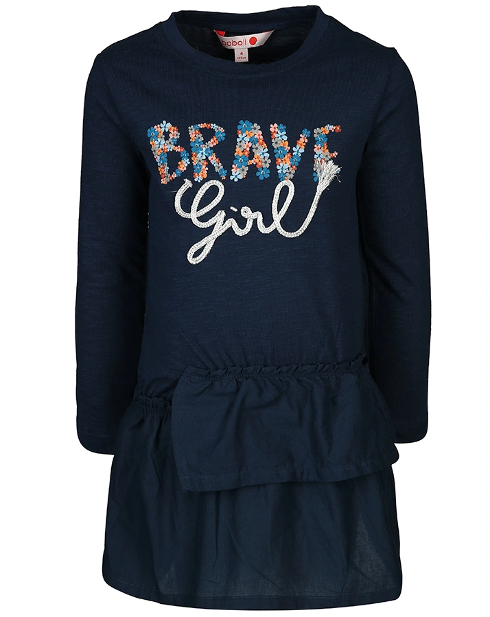 Langarm-Kleid BRAVE GIRL in marine