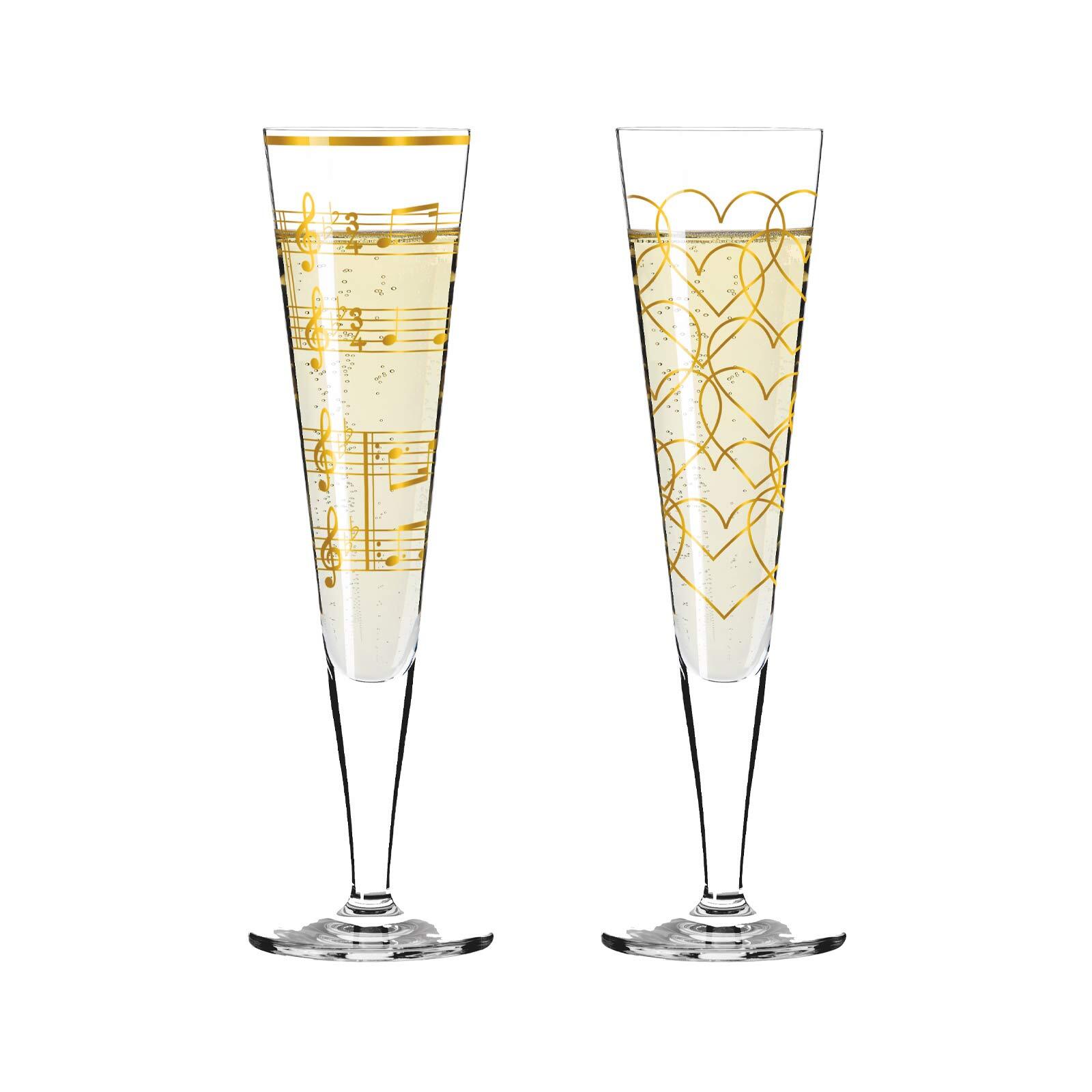 Ritzenhoff Champagnergläser Goldnacht 205 ml 2er Set