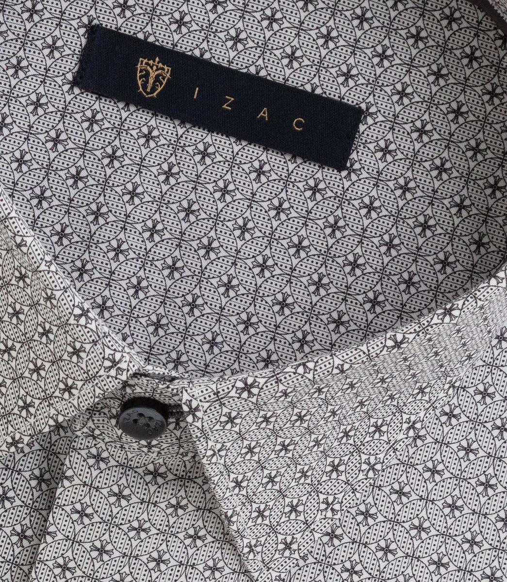Chemise imprimée grise 