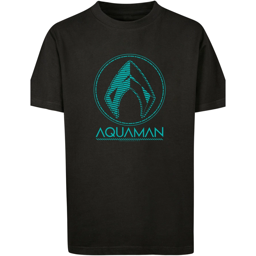 F4NT4STIC T-Shirt DC Comics Aquaman Aqua Logo schwarz