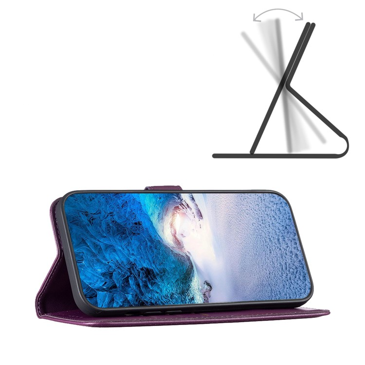 Samsung Galaxy A26 / A17 Leder Tasche Flip Cover mit Kartenfächer - Violett