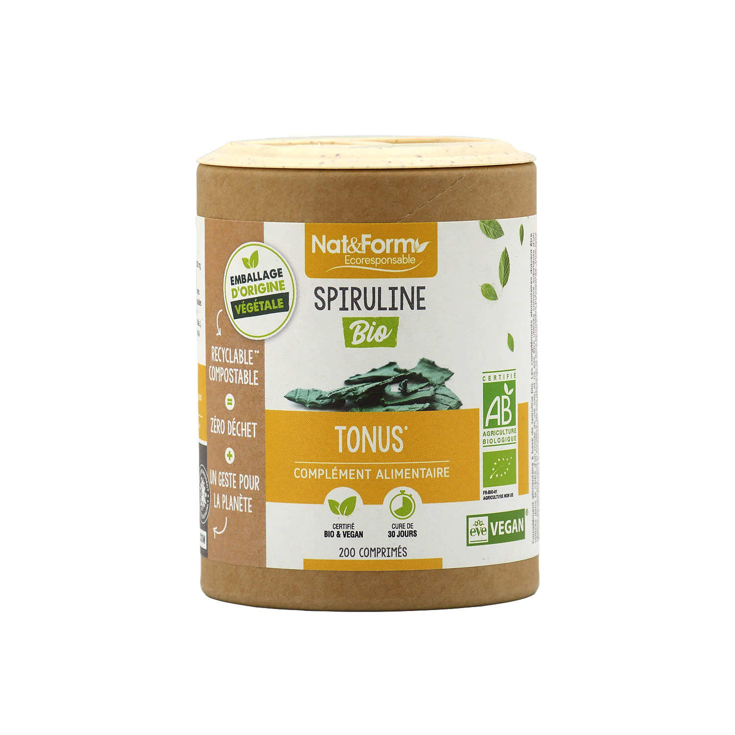 Spiruline bio - 200 comprimés de 500mg