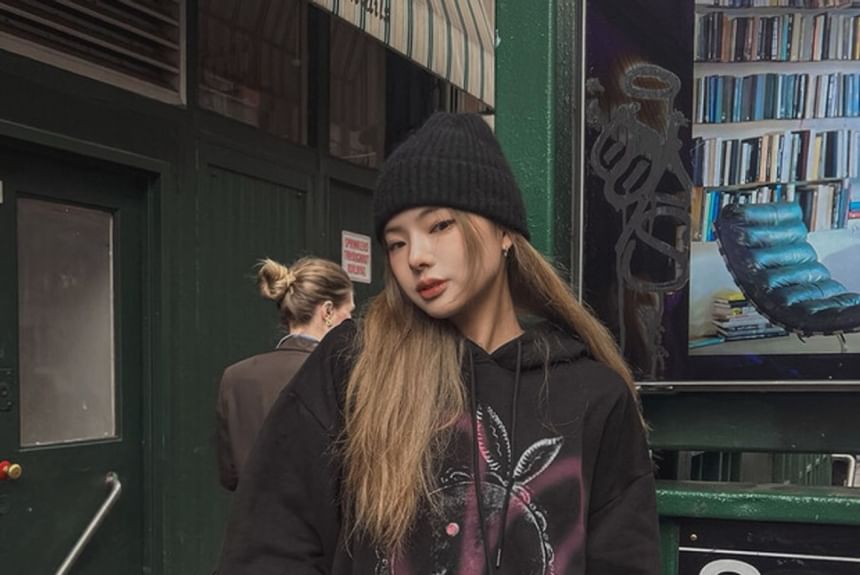 SeoulPop - Unisex Cartoon Hart Print Hoodie