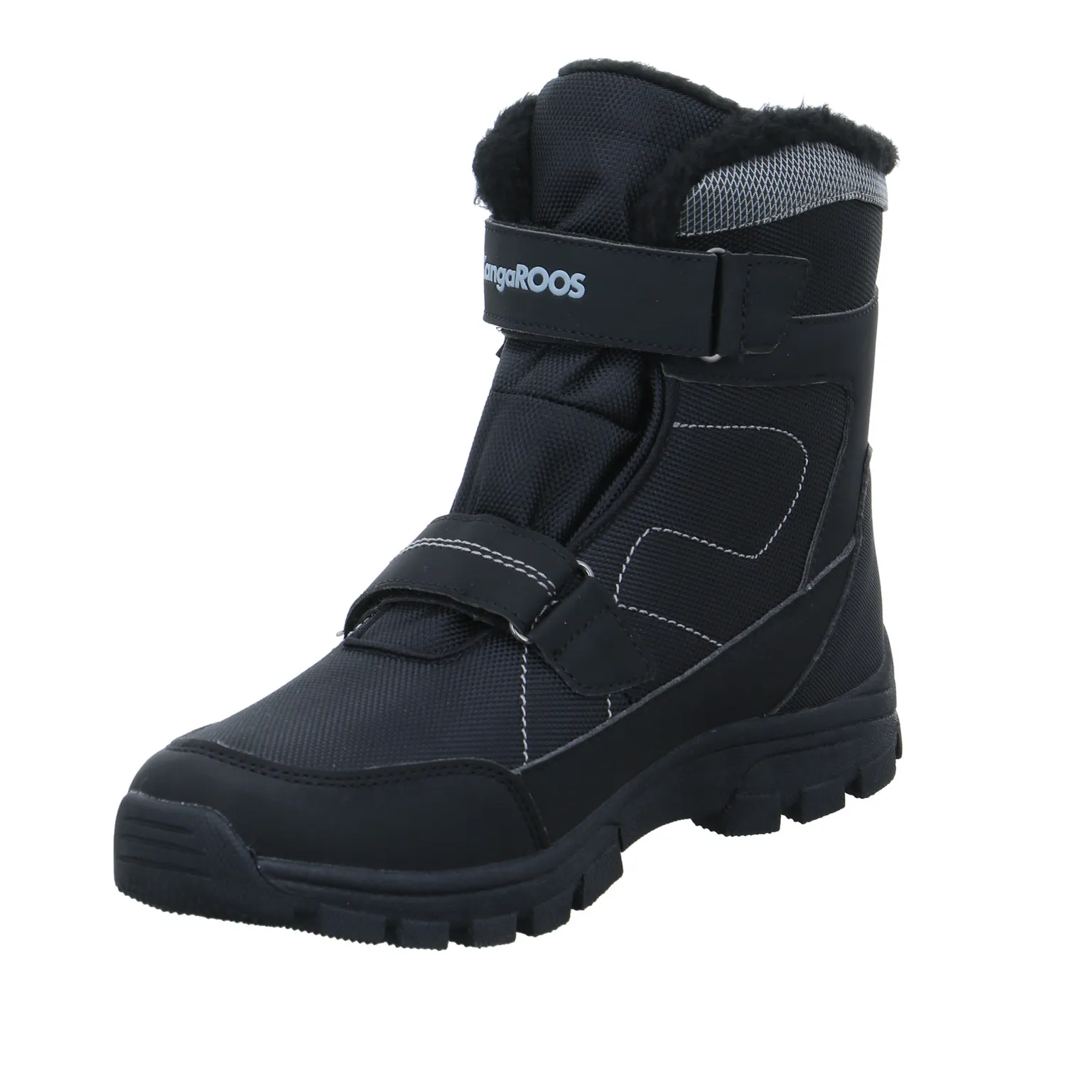KANGAROOS Snowboots Schwarz Lederimitat