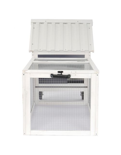 Adori Konijnenhok Bux - Dierenverblijf - 158x60x81.5 cm Grijs Wit