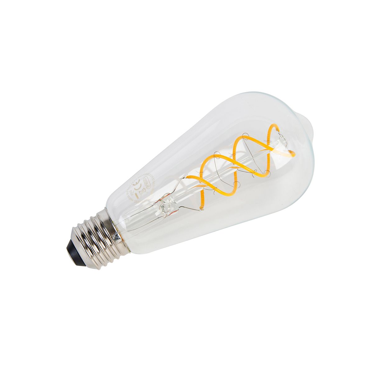 Set van 5 E27 LED lampen spiraal filament ST64 5W 400 lm 2200K