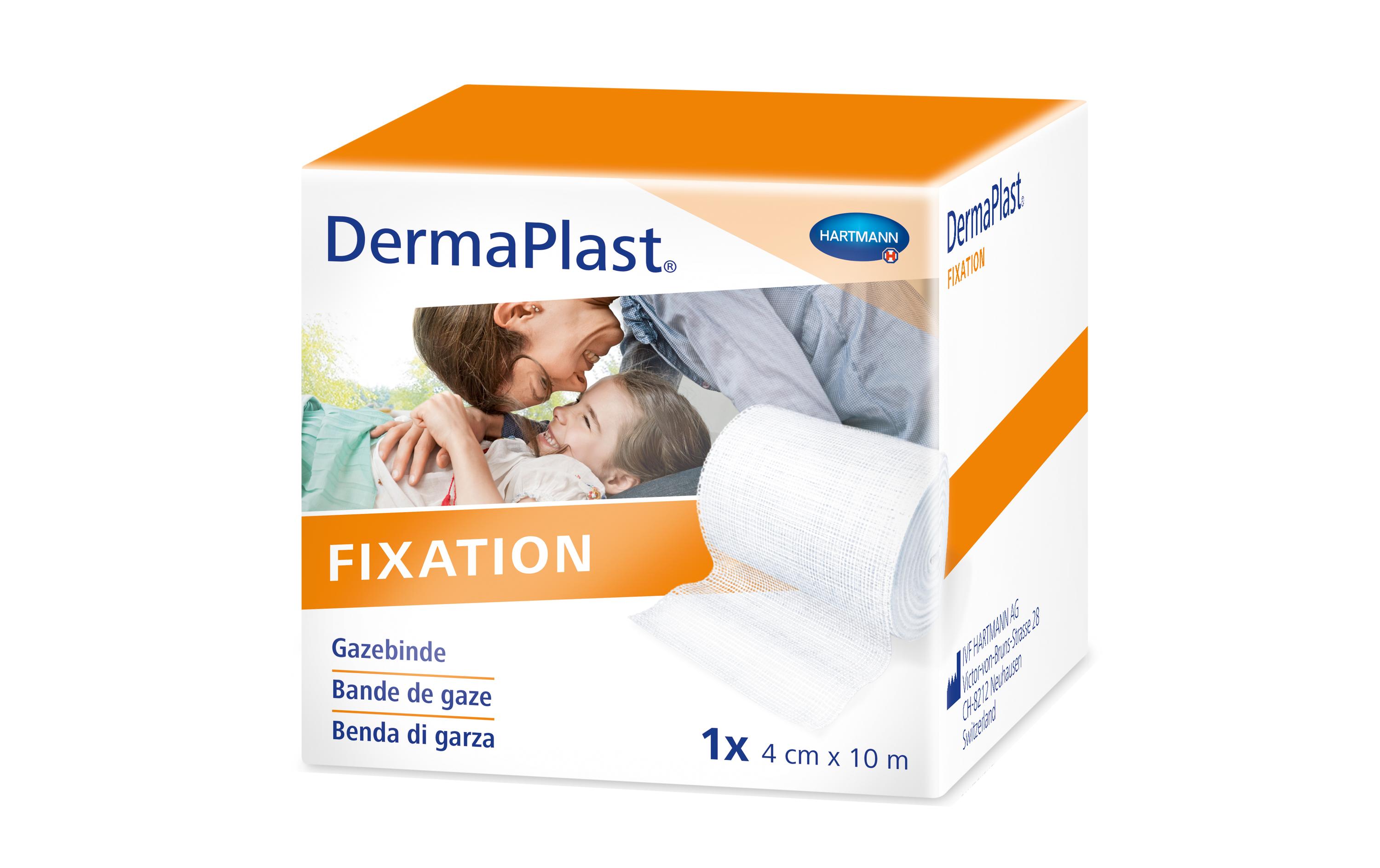 Gazebinde Fixation 4 cm x 10 mZur Fixation von Wundauflagen