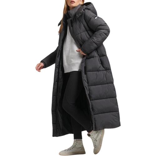 Superdry - RIPSTOP LONGLINE PUFFER JACKET Negro