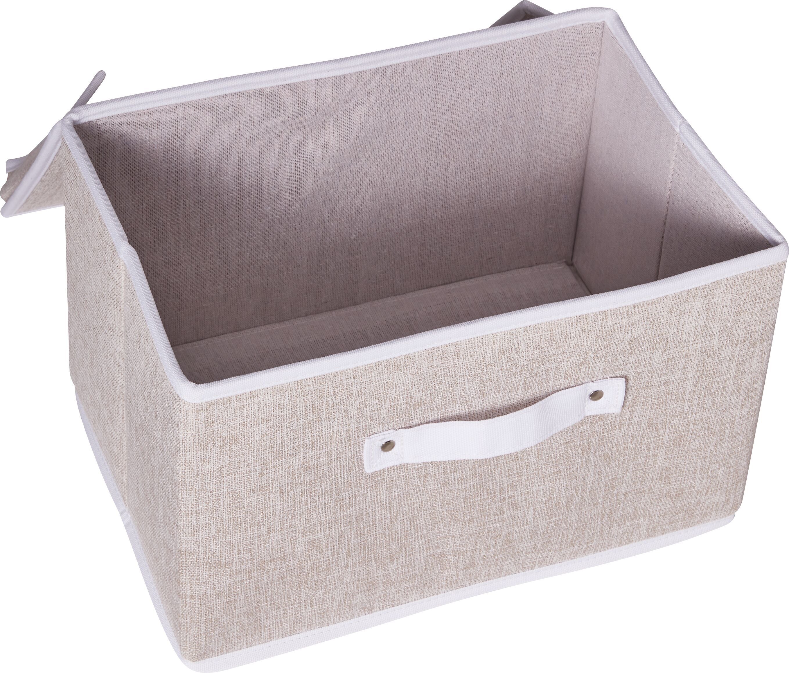 BIANCA Aufbewahrungsbox - Beige / B: 25.0 cm x T: 37.0 cm x H: 22.0 cm