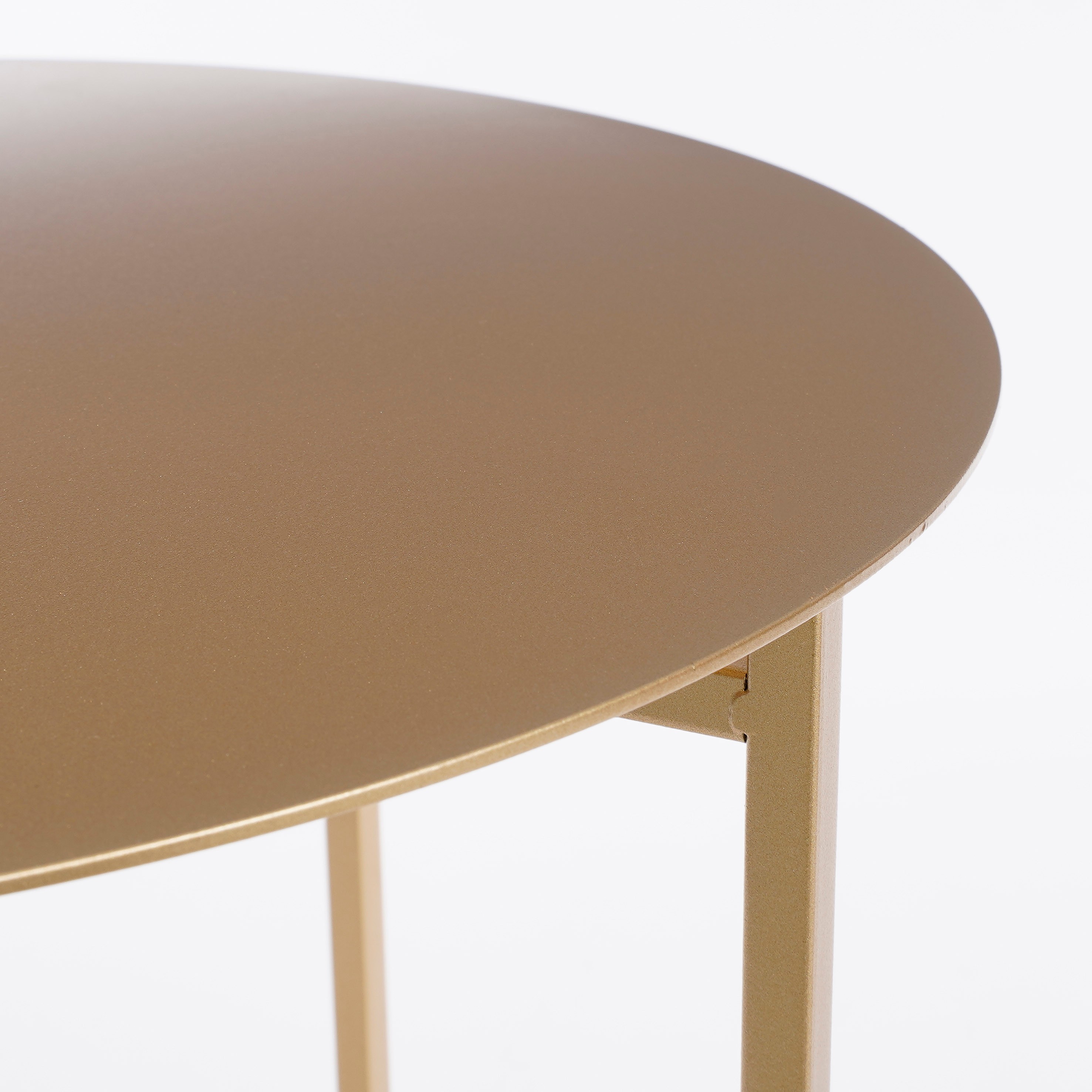 Mica decorations - table d'appoint en métal doré h45