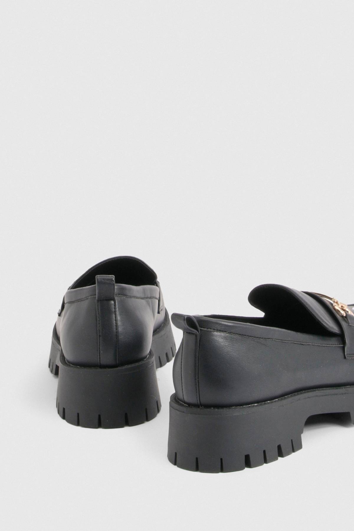 boohoo Mocassins À Bride En T Épais