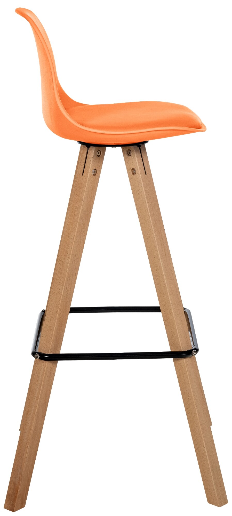CLP Barhocker Corbin Kunstleder-Bezug Square I Holz-Gestell