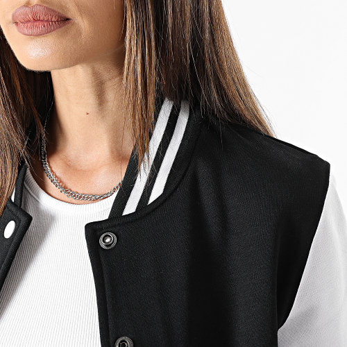 Veste Teddy Femme TB218 Noir Blanc