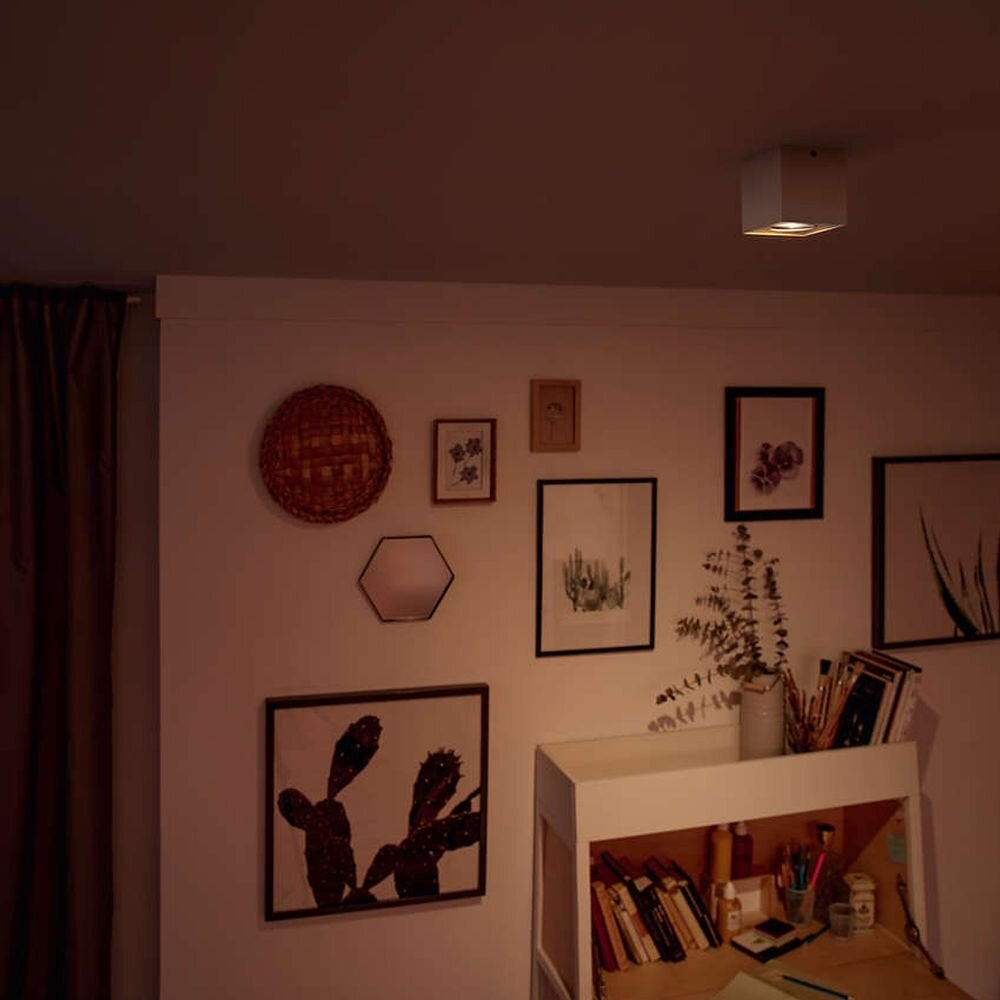 Philips myLiving LED opbouwspot, warmGlow, vierkant, wit