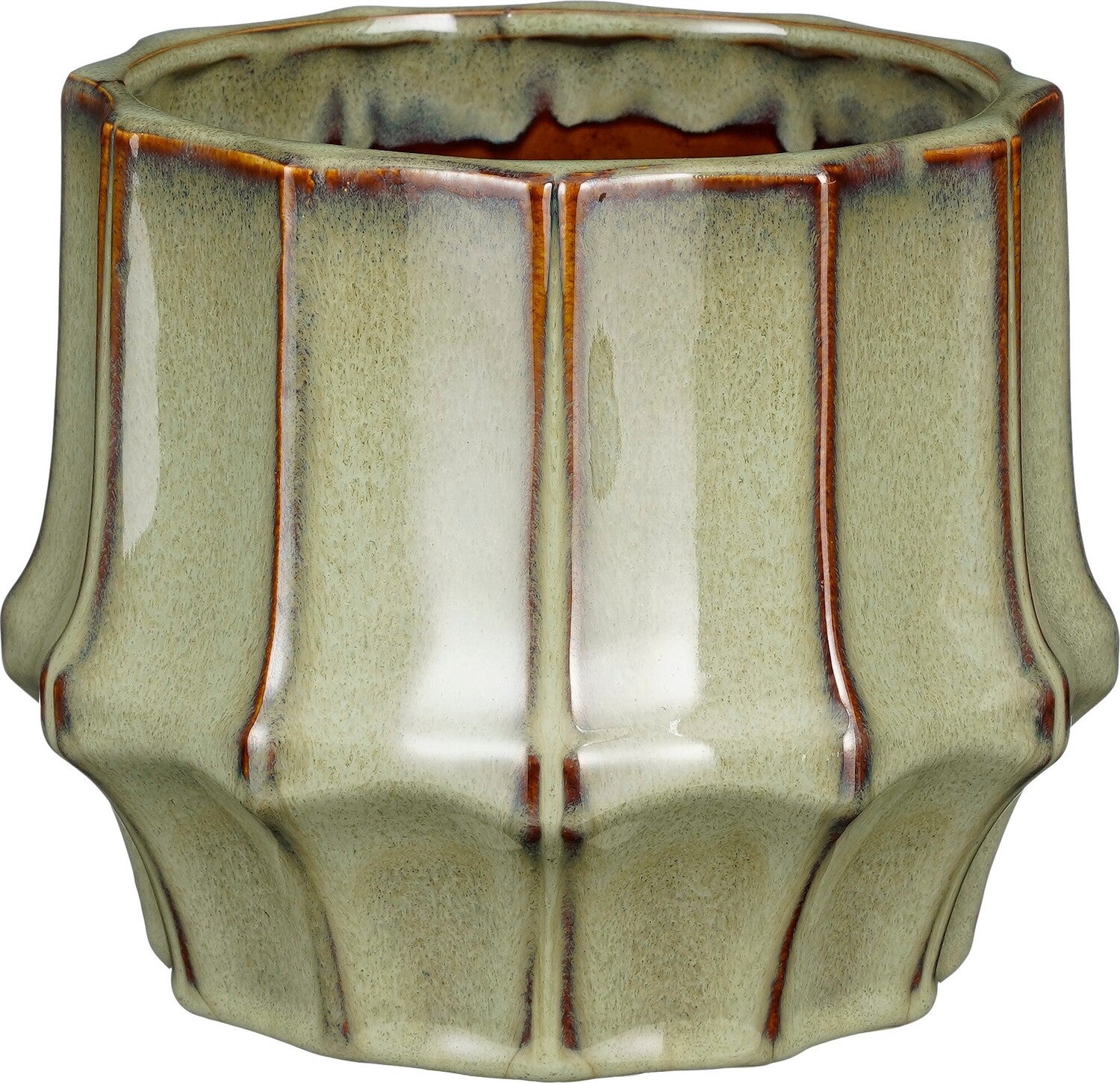 Mica Decorations bloempot Sanna groen D 19 H 15,5 cm
