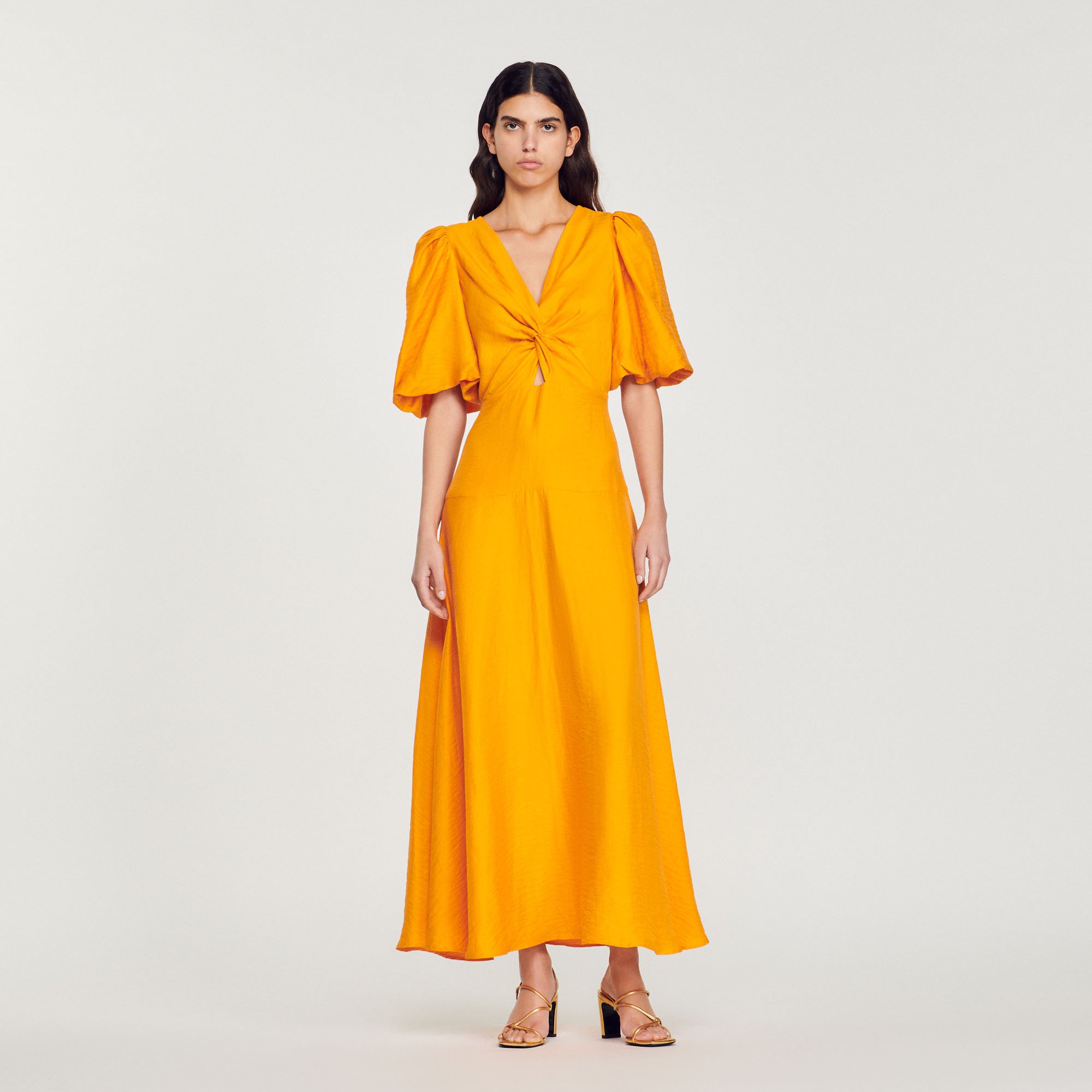 Robe longue manches courtes