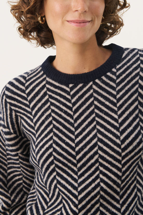 Part Two LeslyPW PU Navy jacquard