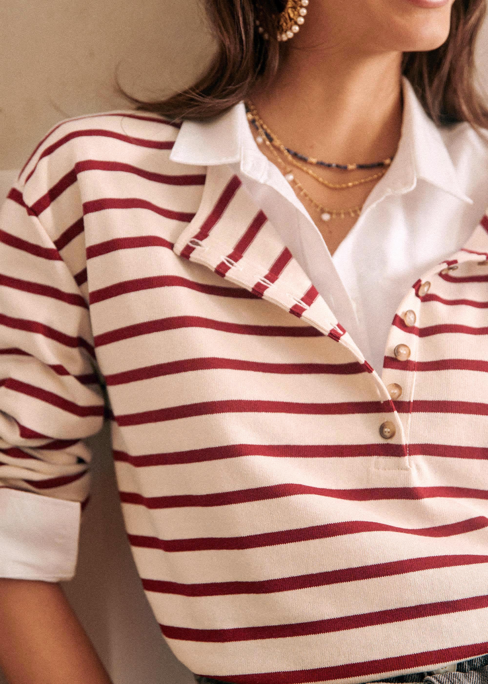 Marinière Gatsby - Ecru / Bordeaux - E-SHOP/SWEATS & MARINIÈRES Marinières 5905753