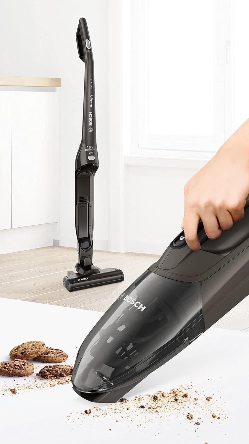 BOSCH BCHF2MX16 - Readyy'y 2in1 Akku-Staubsauger - 2 Geschwindigkeiten - Langlebige Lithiumbatterien - Steht von alleine auf