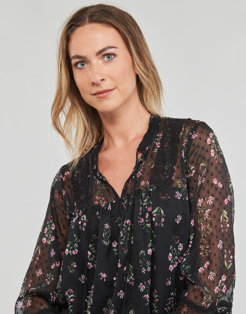 Only - ONLTESSA ELIZA LS TOP  WVN - Noir
