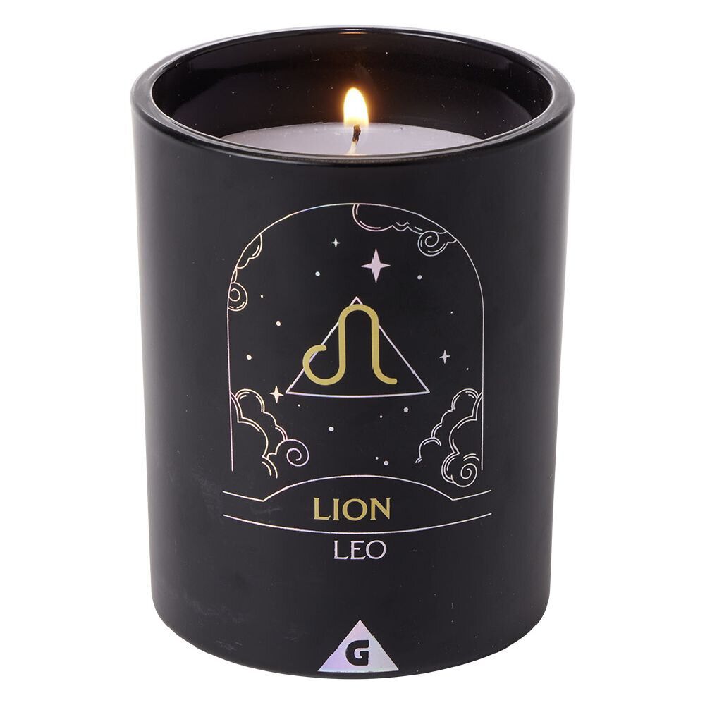 Bougie bijou argenté signe astro Lion senteur noix de coco 36H