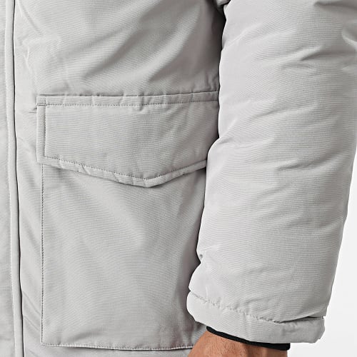 Parka Capuche Gris Clair