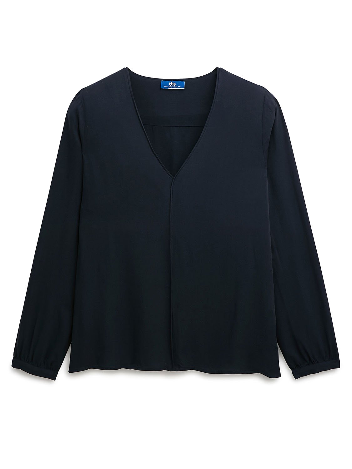 Blouse Femme Col V Marine