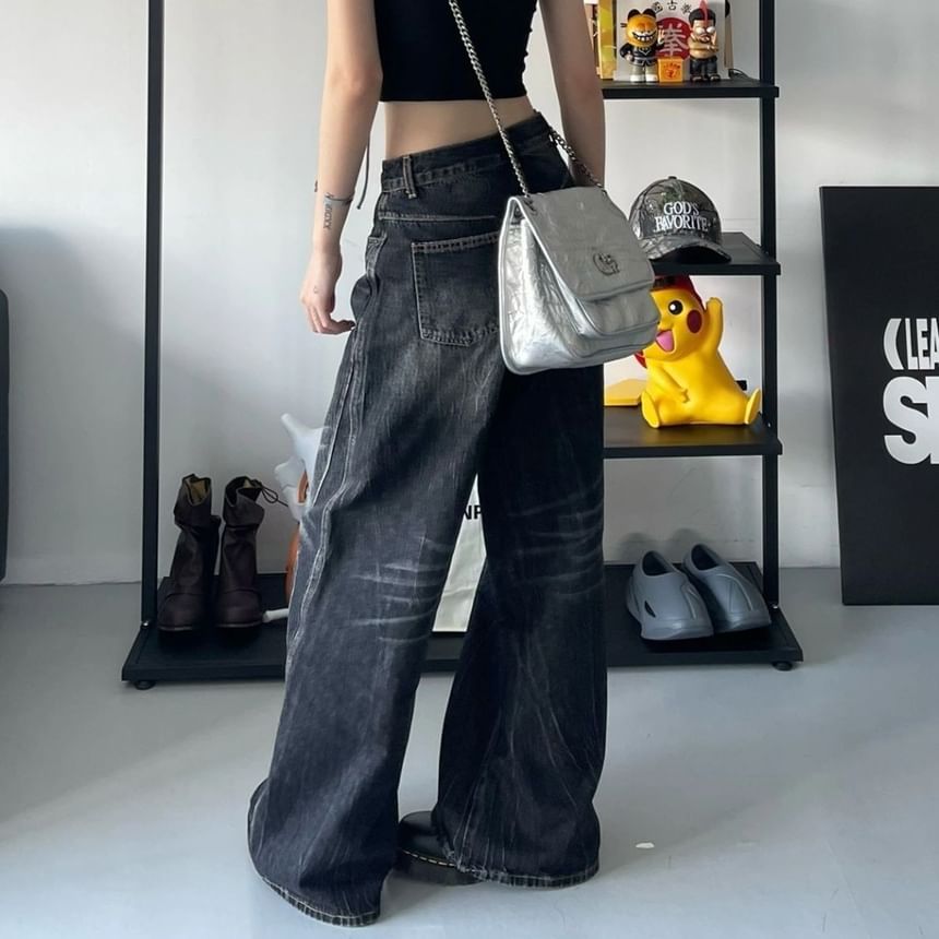 Bolgivy - Mid Rise Washed Loose-Fit Jeans
