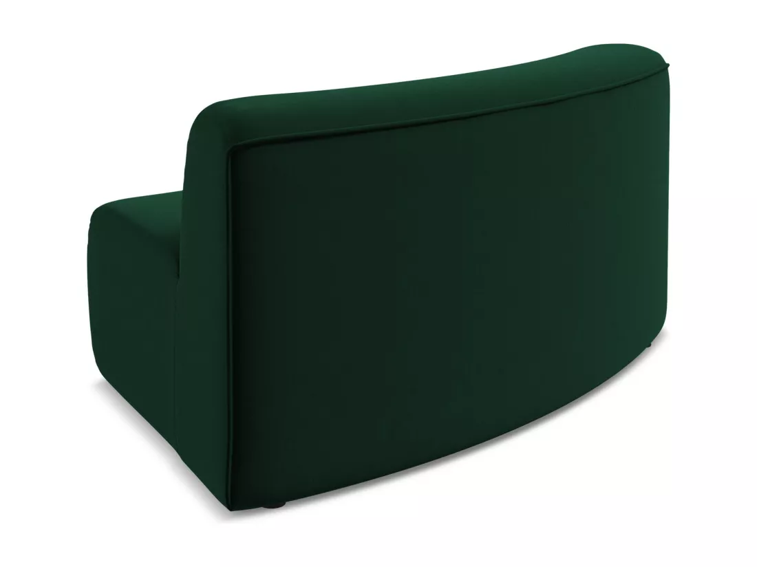Fauteuil d'angle pour canapé modulable en velours - bouteille verte - EKAHI