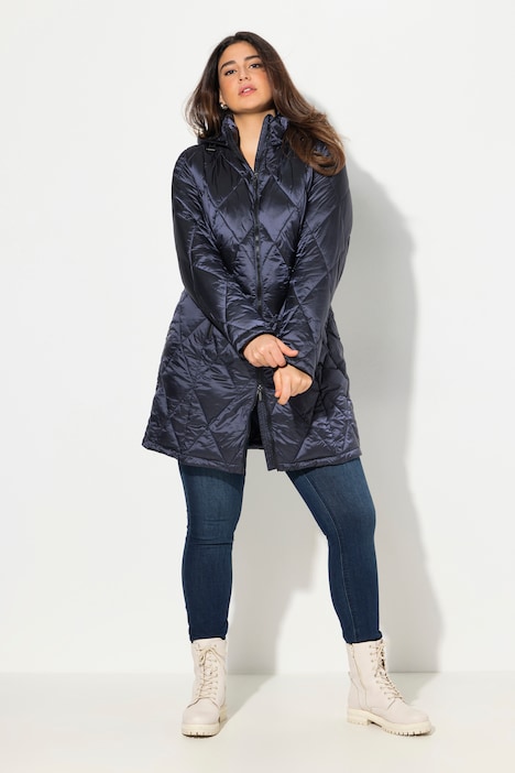HYPRAR Steppjacke, Kapuze, 2-Wege-Zipper, Zipptaschen