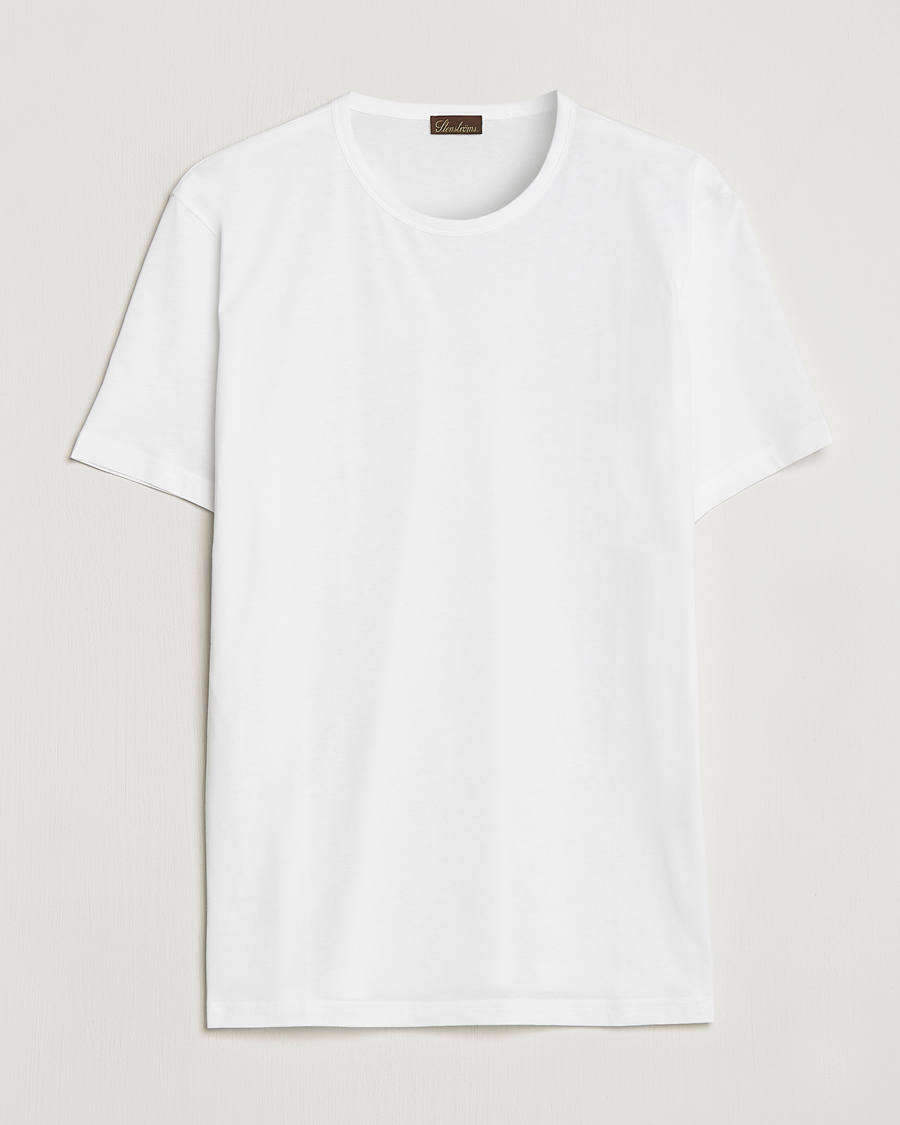 Stenströms Solid Cotton T-Shirt White