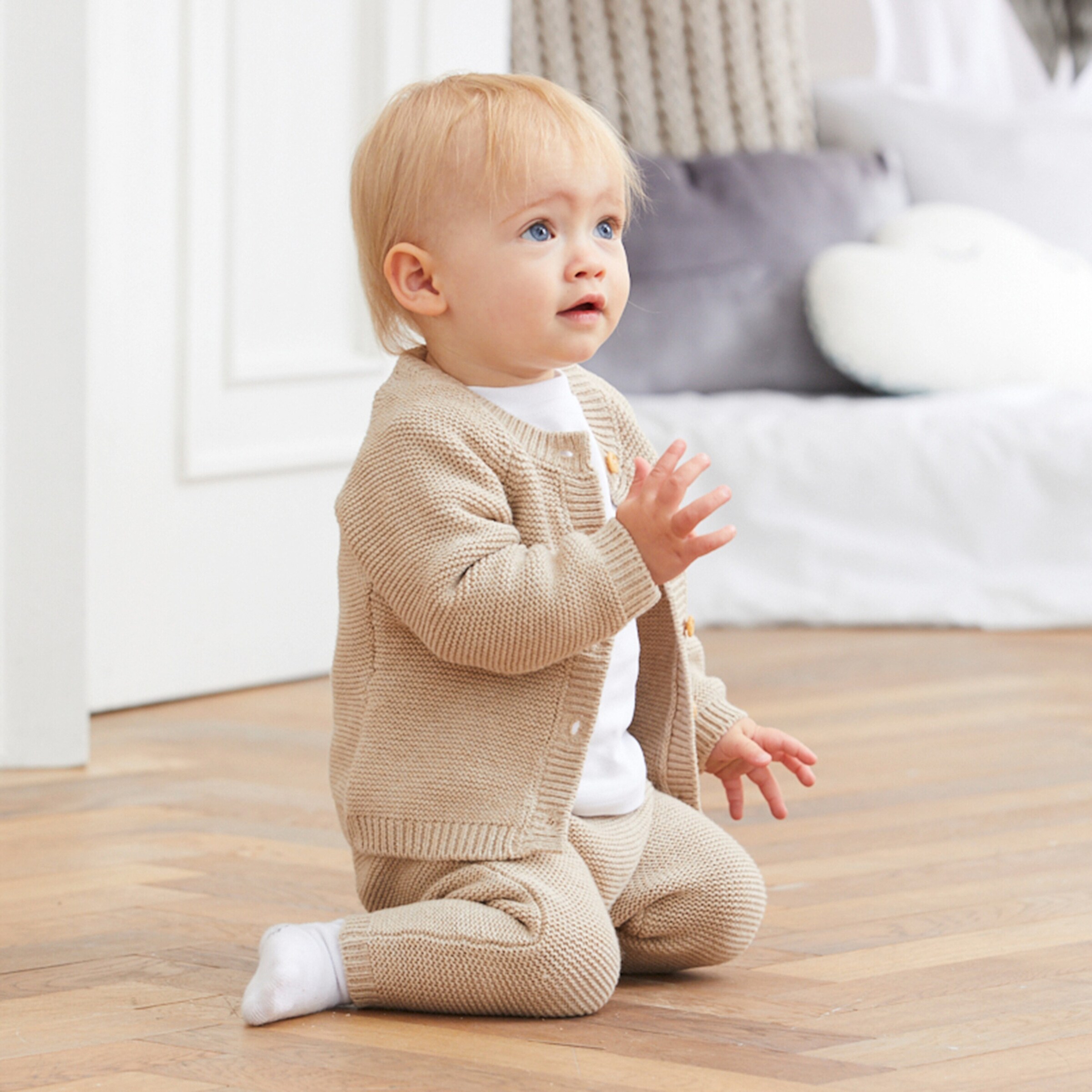 Bornino - Lieblinge Strickjacke langarm beige