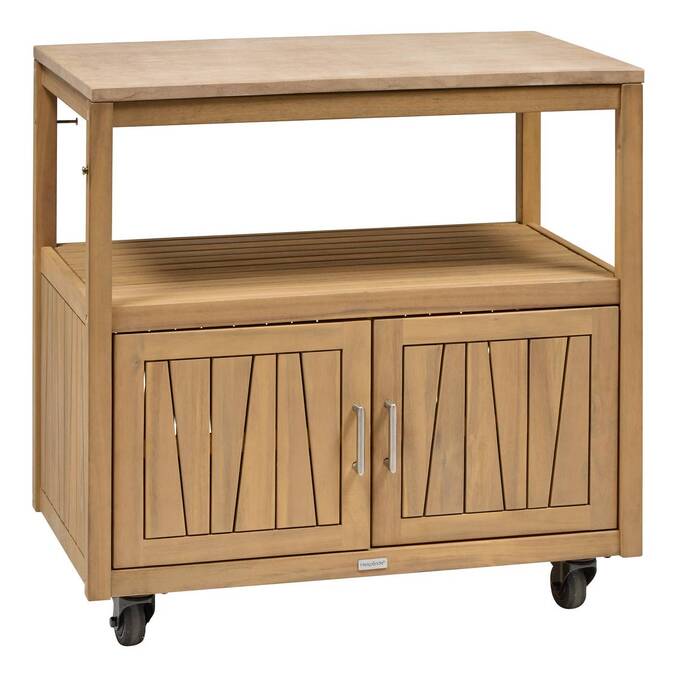 Module 2 portes à roulettes pour cuisine d'été LODGIA Beige