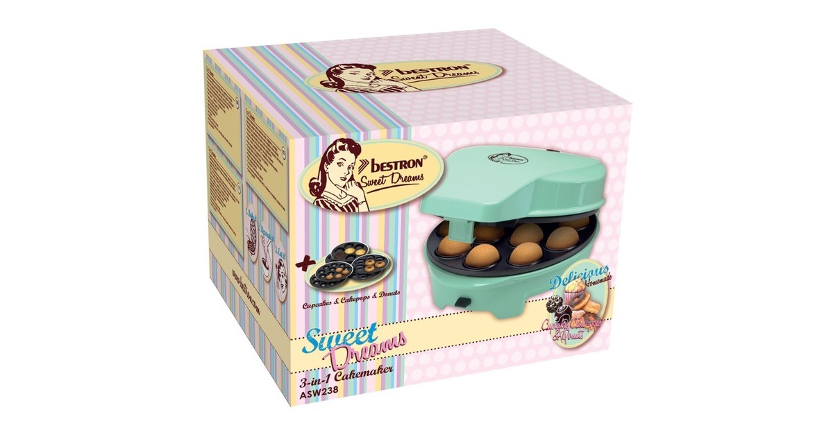 Bestron3-in-1 Cakemaker ASW238 cupcakemaker  (Turquoise)