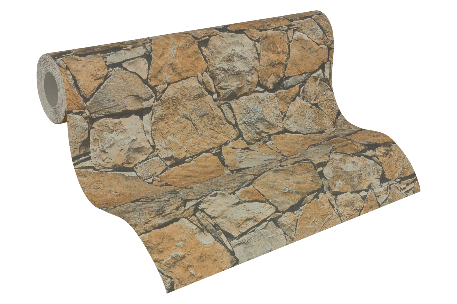 Vliestapete BEST OF WOOD`N STONE - Steinwand - braun - 10 Meter