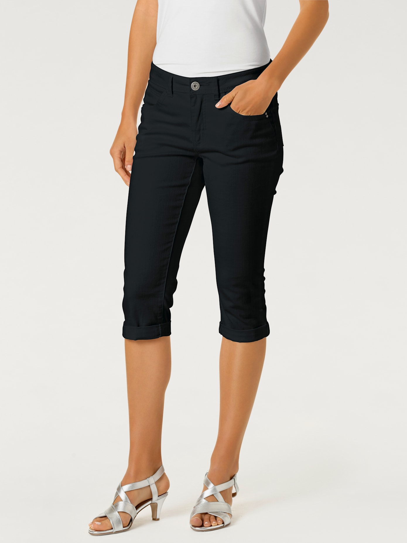 Pantalon effet ventre plat coupe skinny