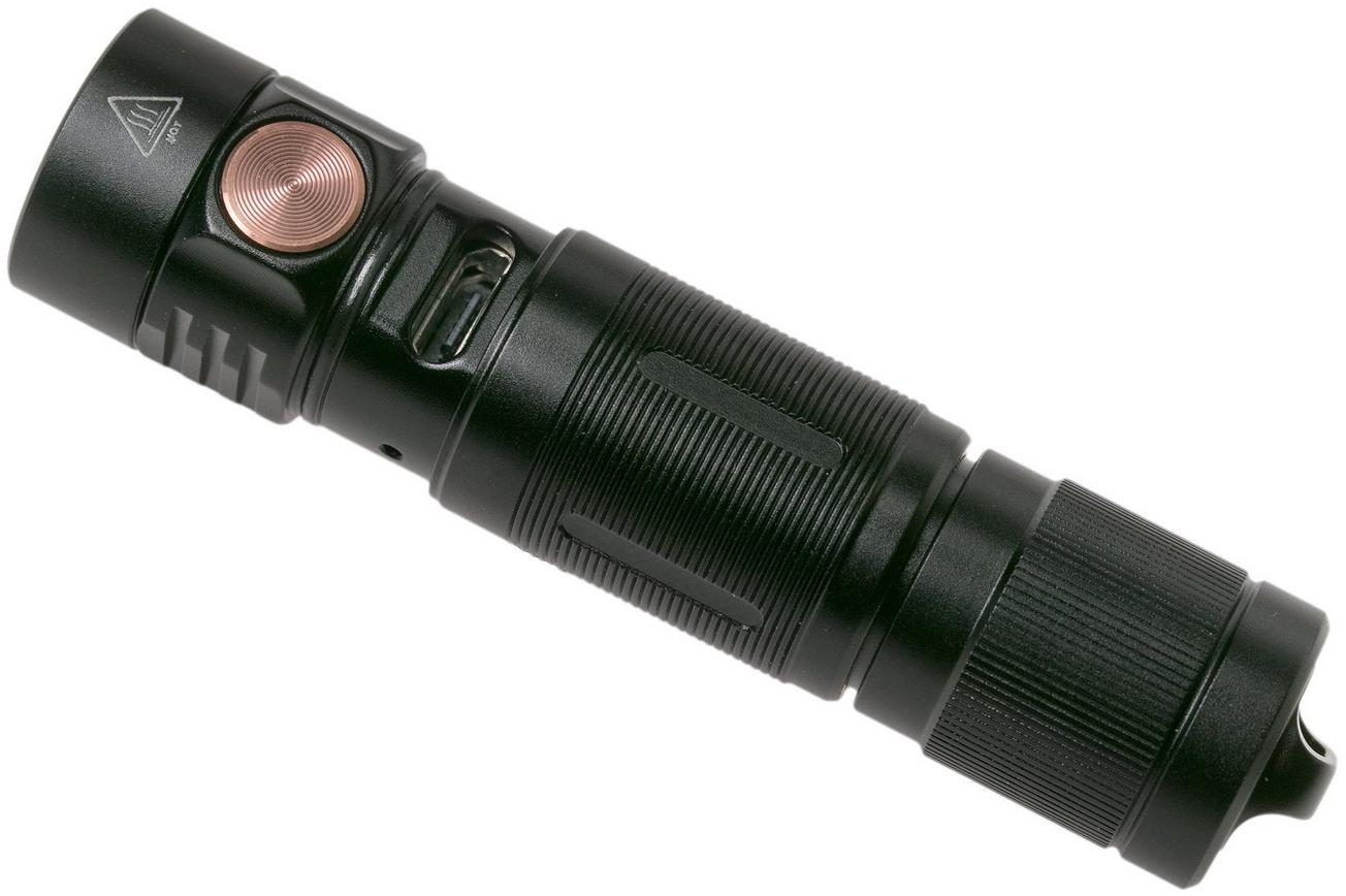 Fenix E05R oplaadbare sleutelhangerzaklamp, zwart