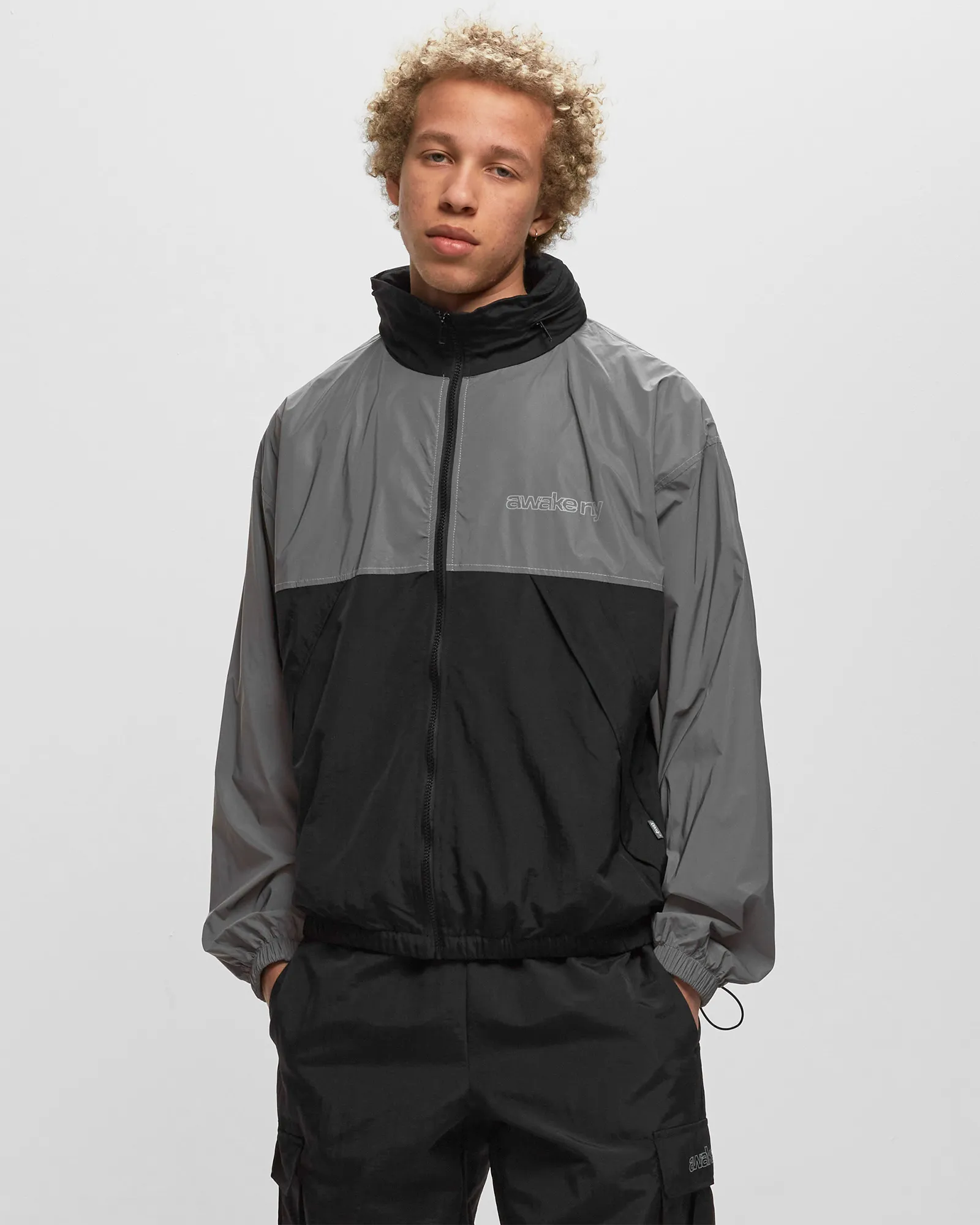 Awake 3M LOGO PRINTED NYLON ZIP UP SHELL