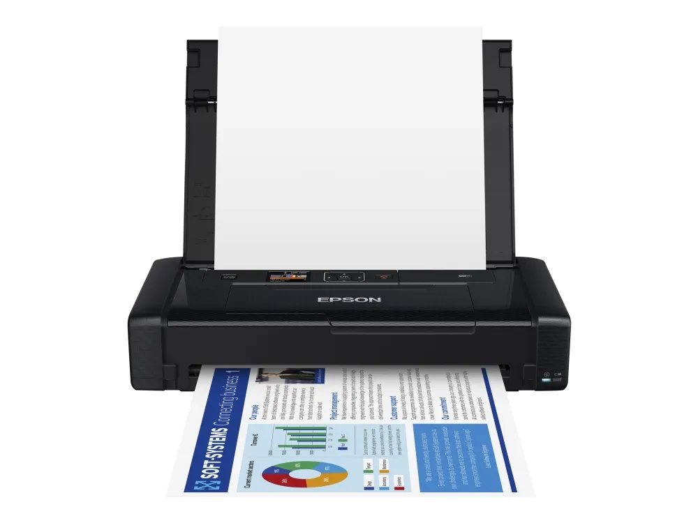 Epson WorkForce WF-110W - Printer - farve - blækprinter - A4 - 5760 x 1440 dpi - op til 7 spm (mono) / op til 4 spm (farve) - kapacitet: 20 ark - USB 2.0, Wi-Fi(n)