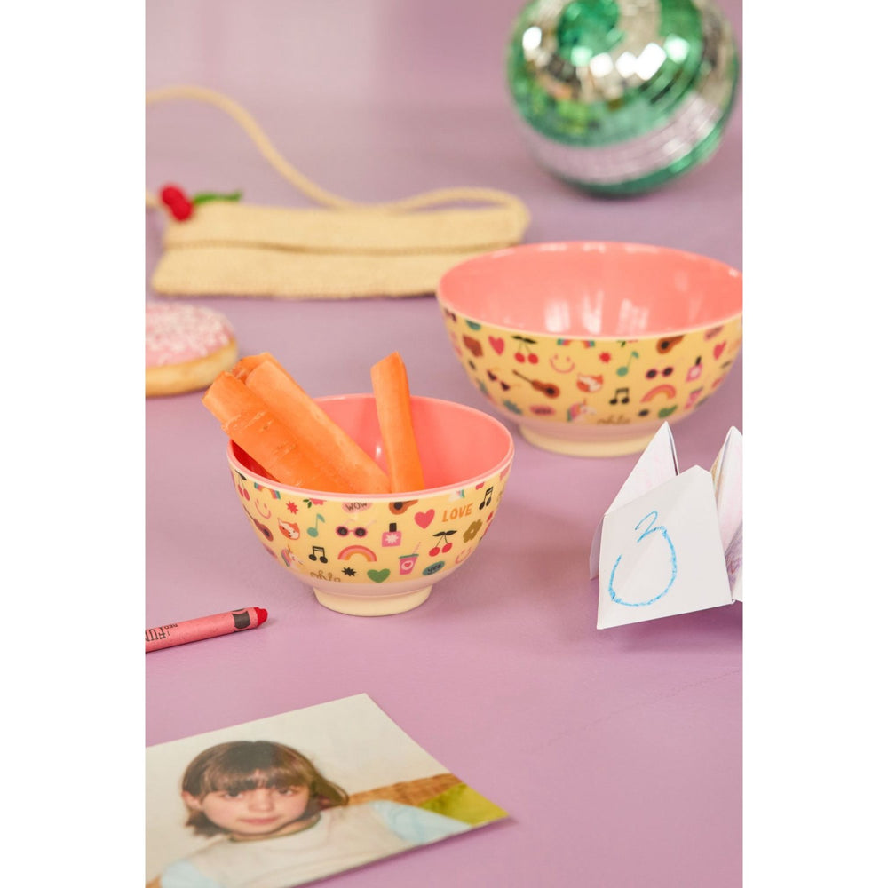 Køb Rice Unicorn Love Print Melamine Skål Small 300 Ml