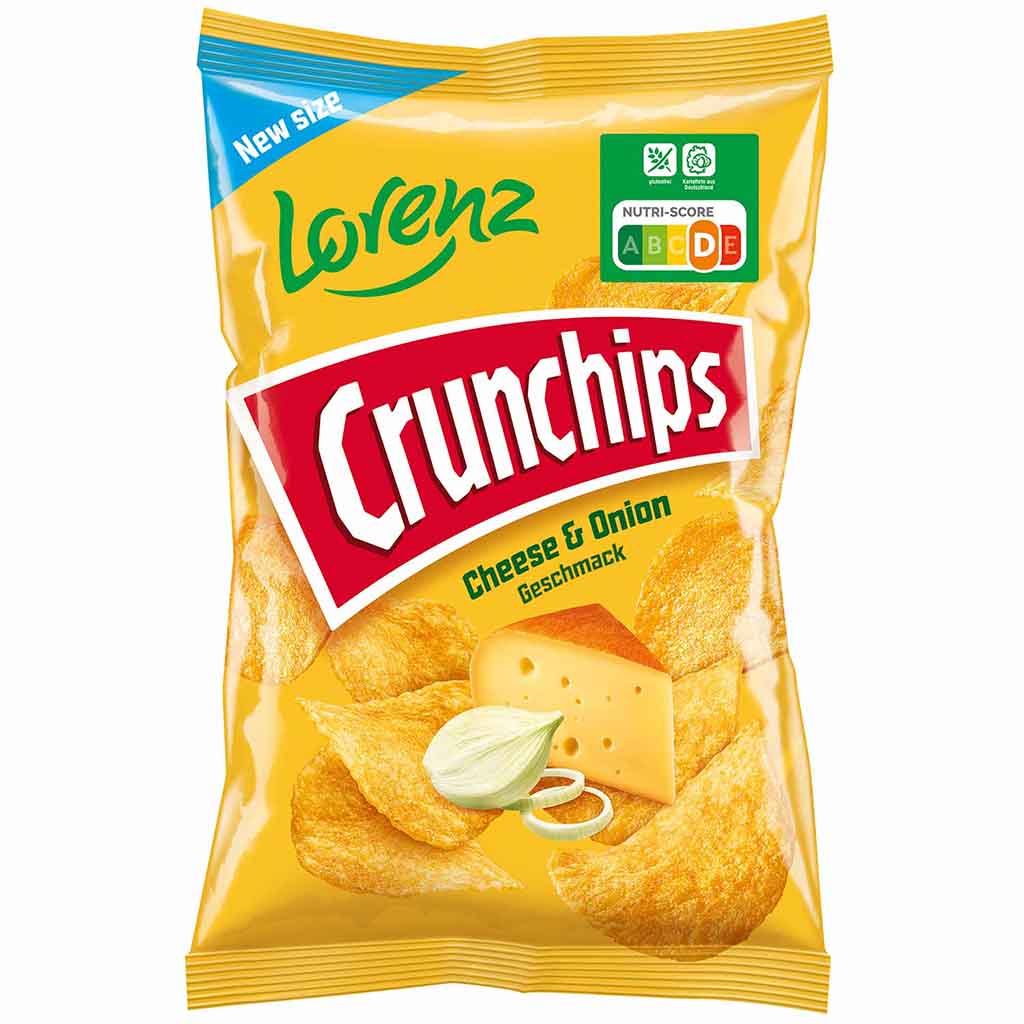 Lorenz Crunchips Cheese & Onion 150g MHD:28.4.25