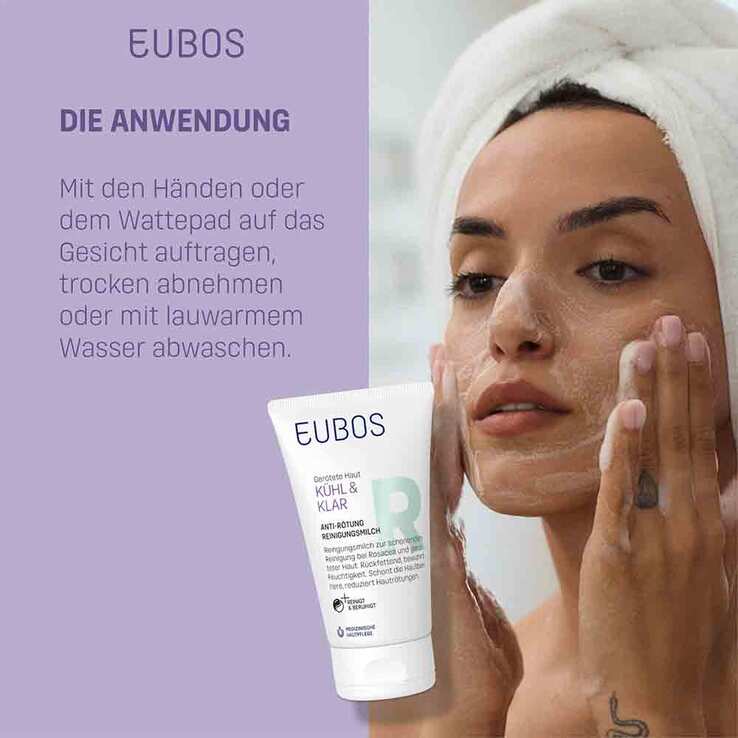Eubos Kühl & Klar Anti-Rötung Reinigungsmilch, 150 ml