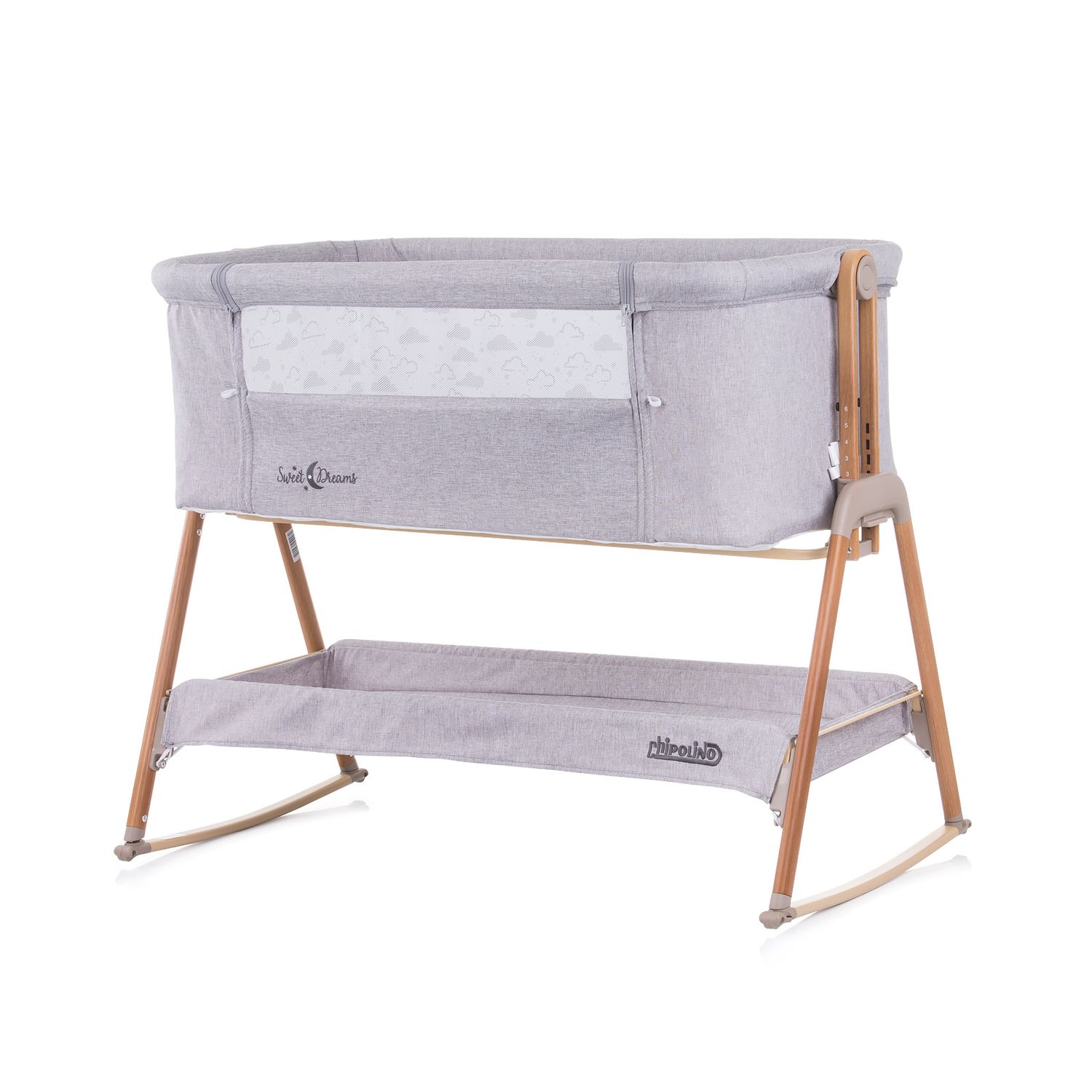 Chipolino Schaukelmechanismus für Babybett Sweet Dreams, Schaukelkufen, 2 Bögen beige