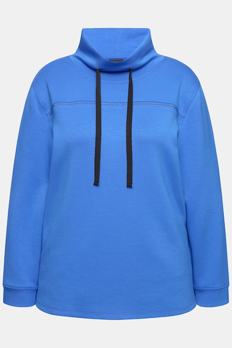 Sweatshirt, Ziersteine, Classic, Stehkragen, 3/4-Arm