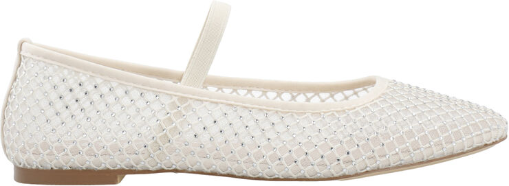 Bianco BIALILJA Mesh Ballerina Off white