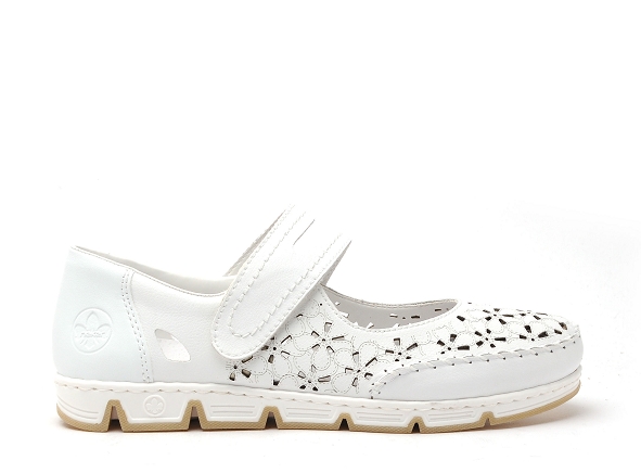 Rieker ballerines femme 49977 blanc