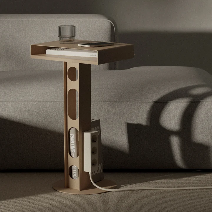 Pedestal - Sidekick Table, moosgrün