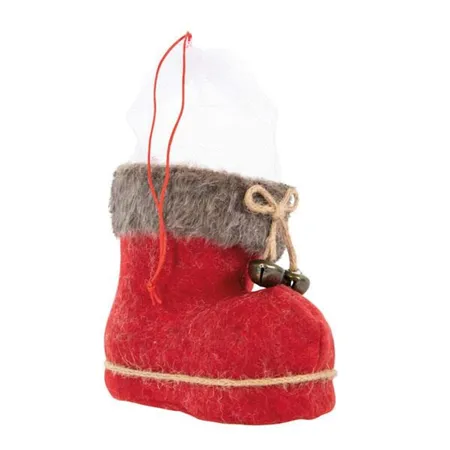 Idena Nikolausstiefel mit Filzbezug, rot