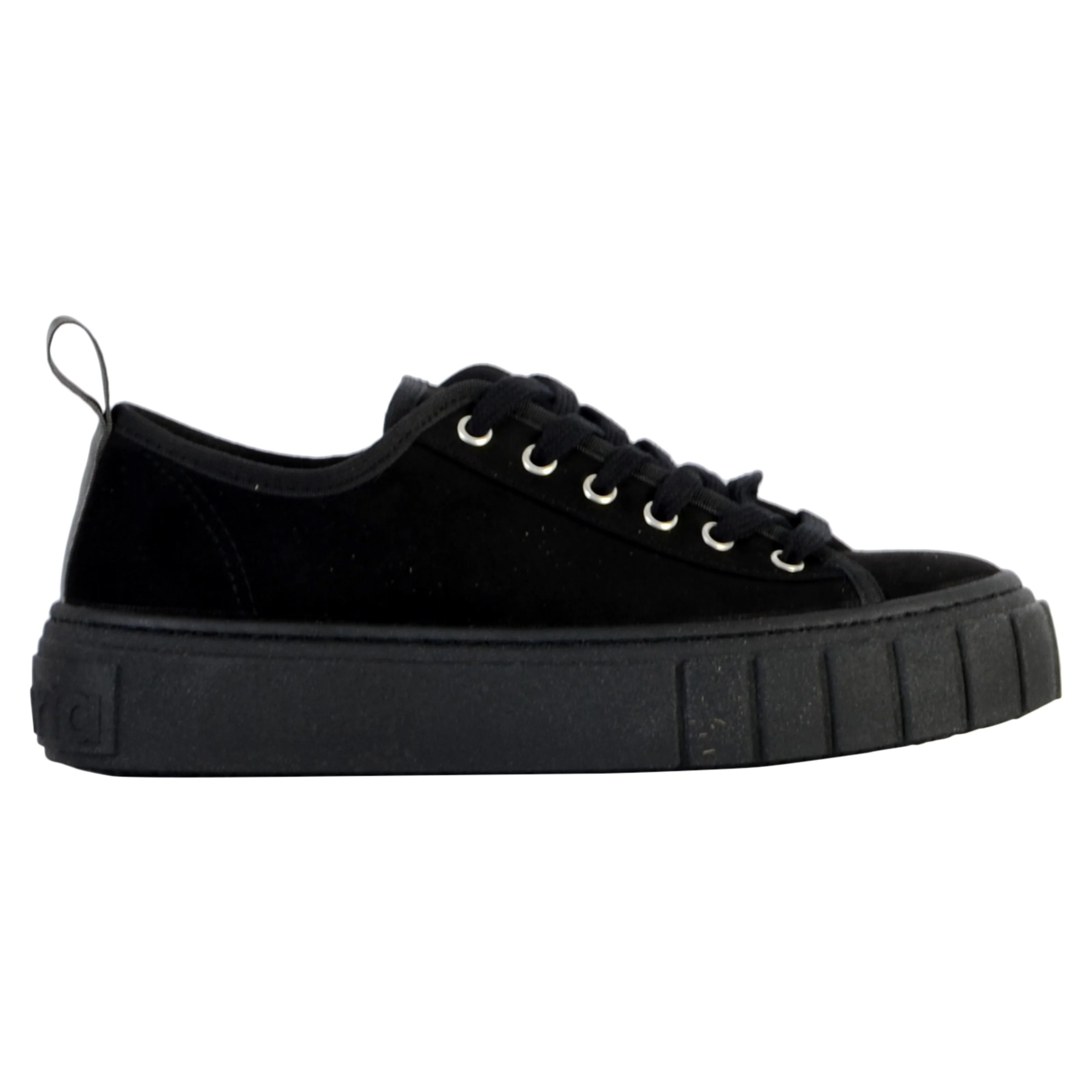 Baskets compensées à lacets | Noir
