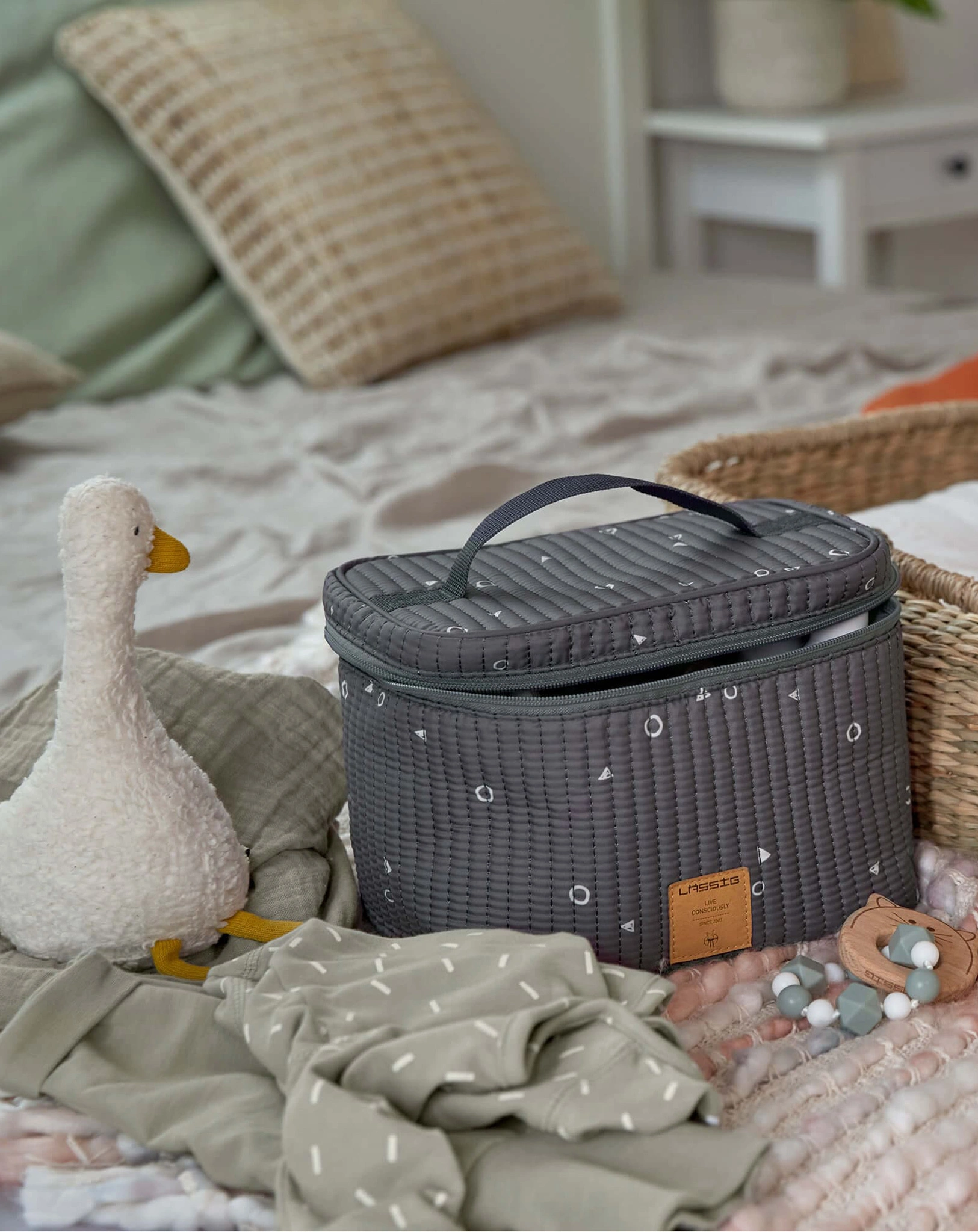 Organizer NURSERY CADDY - UNIVERSE in anthracite